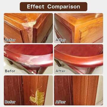 SEISSO Wood Repair Kit Wood Touch up Paint Restore Any Wood Furniture Wood Stain, 12 Colors Cover Surface Scratch for Wooden Floor Table, Filler Furniture Paint Oak, Cabinet, Door, Veneer, Walnut