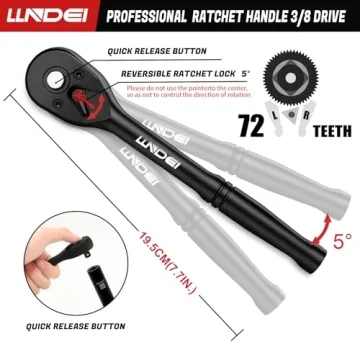 LLNDEI Impact Socket Set with Adapters and Ratchet Handle