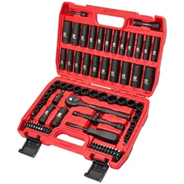 LLNDEI Impact Socket Set with Adapters and Ratchet Handle