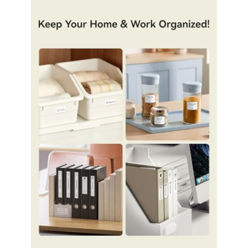 NIIMBOT B21 Label Maker, Thermal Label Printer, Portable Inkless Label Makers for Home/Office/Business, with 1 Pack 50x30mm White Label, Compatible with iOS & Android, (White)