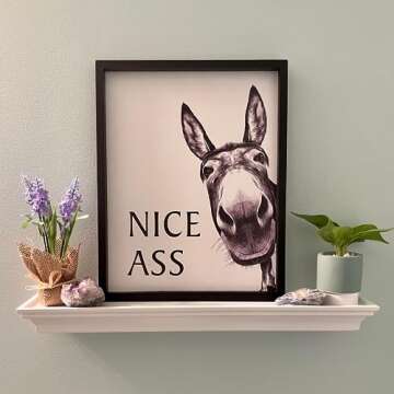 Unique Heiple Framed Bathroom Art - Funny Decor