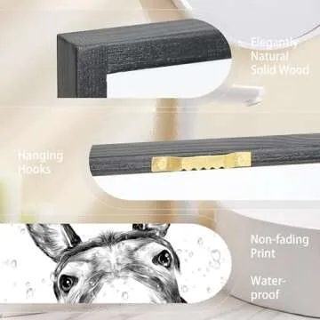 Unique Heiple Framed Bathroom Art - Funny Decor