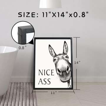 Unique Heiple Framed Bathroom Art - Funny Decor