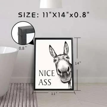 Unique Heiple Framed Bathroom Art - Funny Decor