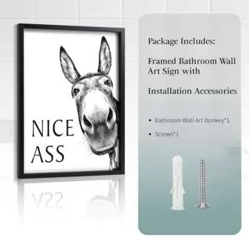 Unique Heiple Framed Bathroom Art - Funny Decor