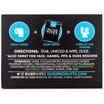 DUDE Wipes - Flushable Wet Wipes for Adults - 30 Count