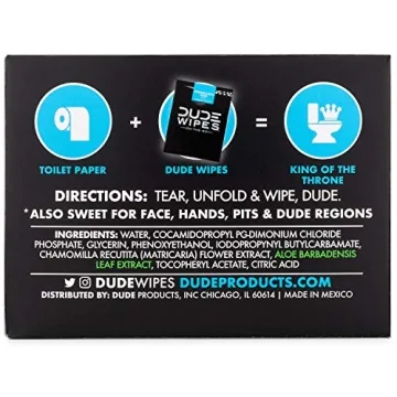 DUDE Wipes - Flushable Wet Wipes for Adults - 30 Count