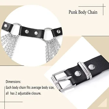 Sinalty Punk Leather Waist Chain for Stylish Women