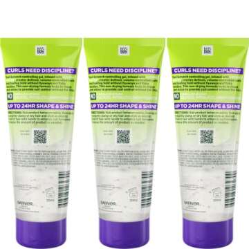 Garnier Fructis Style Curl Scrunch Controlling Gel for Shape & Shine, 6.8 Fl Oz, 3 Count (Packaging May Vary)