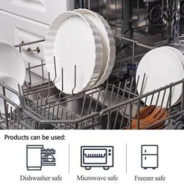 DELLING Set of 2 Elegant White Tart Pans, 9.5 inch