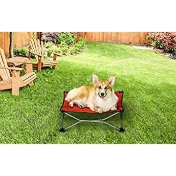 Carlson Pet Products 8030 Elevated Folding Pet Bed 26" Long, Red