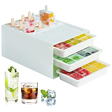 MeXYZ DIY Popsicle Mold & Ice Cube Tray Set for Kids