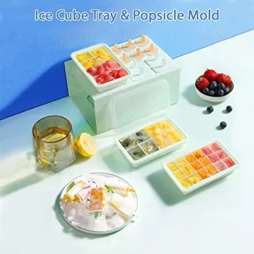 MeXYZ DIY Popsicle Mold & Ice Cube Tray Set for Kids