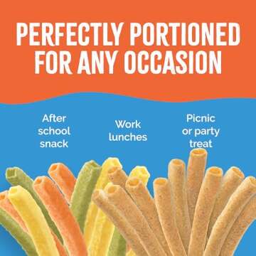 Sensible Portions Garden Veggie Snacks - Veggie Straws, Snack Size Variety Pack, Sea Salt, Ranch, Cheddar, Apple Cinnamon, 1 Oz (Pack of 24)