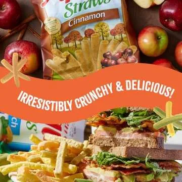 Sensible Portions Garden Veggie Snacks - Veggie Straws, Snack Size Variety Pack, Sea Salt, Ranch, Cheddar, Apple Cinnamon, 1 Oz (Pack of 24)