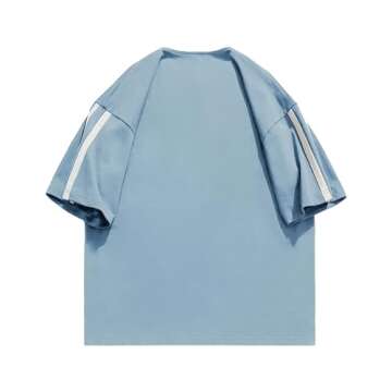 Aelfric Eden Graphic Tees Men Y2k Oversized T Shirt Women Color Block Vintage Jersey Striped Summer ...