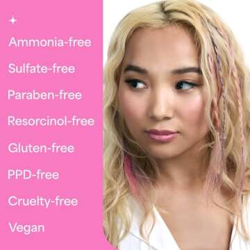 Hally Hair Temporary Hair Color, Shade Stix (Pink) - 12 ml Washable Hair Chalk for Kids, Teens & Adults - One Day Pop of Color for Festivals, Sporting Events & Parties, All Hair Types