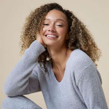 Softies Cozy Marshmallow Lounge Set in Grey for Women