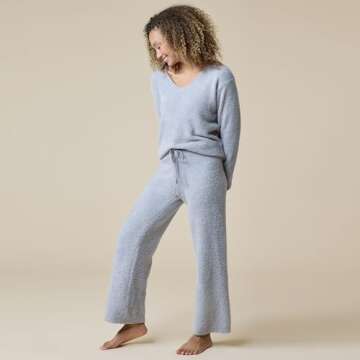 Softies Cozy Marshmallow Lounge Set in Grey for Women
