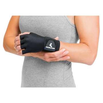 MUELLER Sports Medicine Compression Glove, Hand & Wrist Pain Relief Support for Men and Women, Ideal...