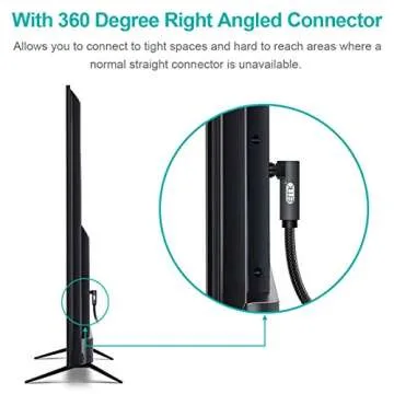 EMK 90 Degree Toslink Optical Cable 360 Degree Free-Rotating Plug Fiber Optic Cable S/PDIF Toslink Male to Male Cable for Home Theater, Sound Bar, TV, PS4, Xbox,Grey (6.6ft/2m)