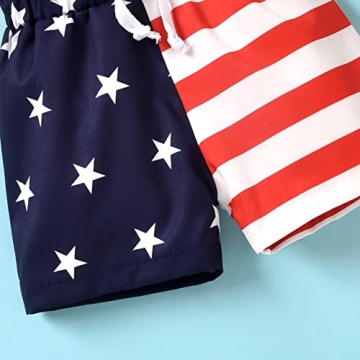 Aalizzwell American Flag Baby Boys Swim Trunks for Summer