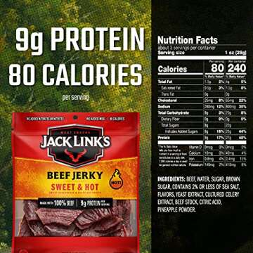 Jack Link’s Sweet & Hot Beef Jerky - Protein Snack 2.85 oz