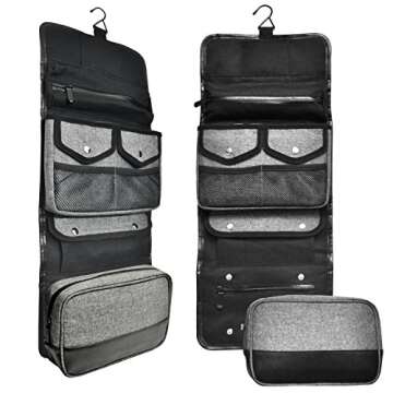 Tailored Hanging Toiletry Bag - Removable TSA Clear Pouch for Travel Bottles