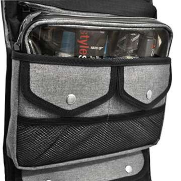Tailored Hanging Toiletry Bag - Removable TSA Clear Pouch for Travel Bottles
