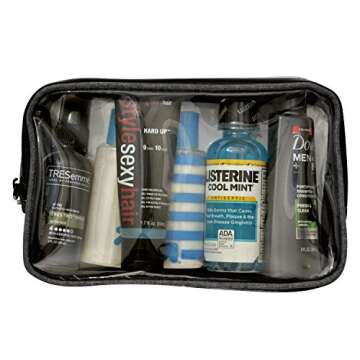 Tailored Hanging Toiletry Bag - Removable TSA Clear Pouch for Travel Bottles