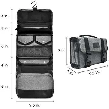 Tailored Hanging Toiletry Bag - Removable TSA Clear Pouch for Travel Bottles