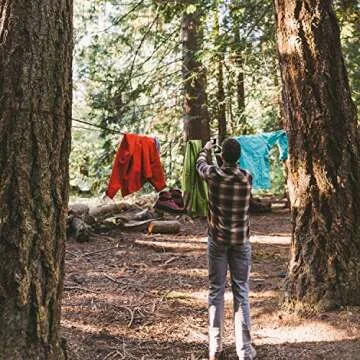 GEAR AID 325 Paracord and Carabiner, Utility Cord for Camping and Hiking, , Black, 50 ft