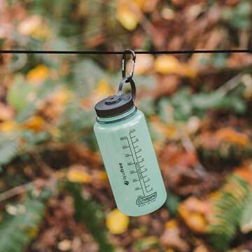 GEAR AID 325 Paracord and Carabiner, Utility Cord for Camping and Hiking, , Black, 50 ft