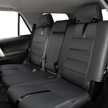 Seat Covers for Toyota 4Runner 2011-2024, (5 Seats Only) Full Set Full Coverage Waterproof Leather Seat Covers for 4Runner 2012 2013 2014 2015 2016 2017 2018 2019 2020 2021 2022 2023 Accessories