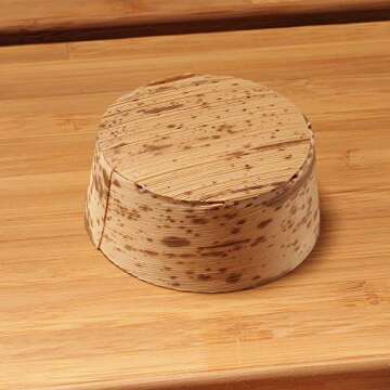 BambooMN Disposable Bamboo Leaf Round Tubs - 300 Count