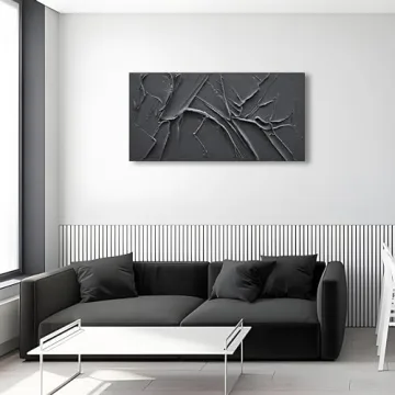 NANKAI Hand-painted Black Minimalist Wall Art Decor