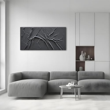 NANKAI Hand-painted Black Minimalist Wall Art Decor