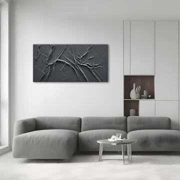 NANKAI Hand-painted Black Minimalist Wall Art Decor
