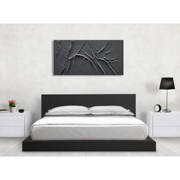 NANKAI Hand-painted Black Minimalist Wall Art Decor