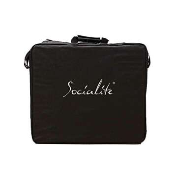 Socialite Ring Light - 14” Dimmable LED Lighting Kit w/Travel Bag for YouTube, Webinar, Social Media Photos - Remote Controlled Studio Lights w/ 6ft Stand - Works w/DSLR Camera, All Smartphones