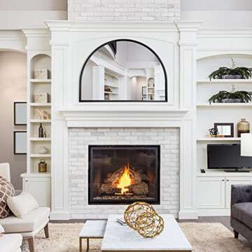 WAMIRRO Minimalist Black Arched Mirror for Modern Spaces