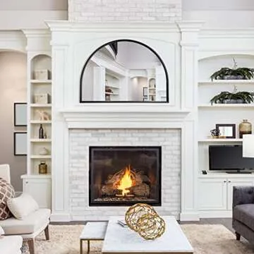 WAMIRRO Minimalist Black Arched Mirror for Modern Spaces