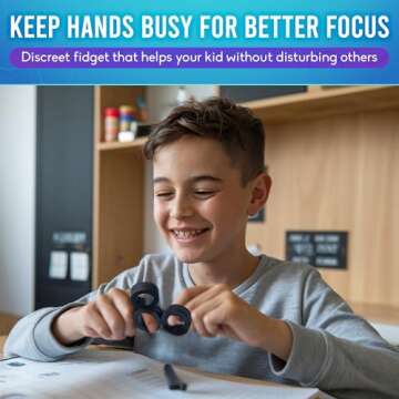 BUNMO Magnetic Rings - Fidget Toys Adults - Magnetic Fidget Rings - Endless Hours of Fun - Spin, Connect & Play - Addictive Fidget Toy for Boys & Girls - Great Teen Gift - Black