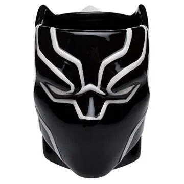 Zak Designs Black Panther 3D Ceramic Coffee Mug, 11 oz.