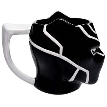 Zak Designs Black Panther 3D Ceramic Coffee Mug, 11 oz.