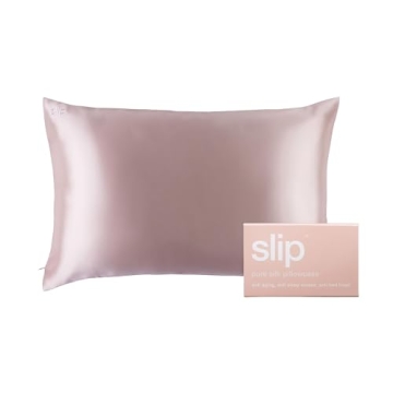 Slip Queen Silk Pillow Cases - Queen Size Standard Pillow Case, Pink (20" x 30")