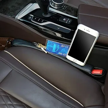 Supin Car Seat Gap Filler with Cup Holder - Black
