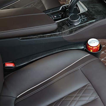 Supin Car Seat Gap Filler with Cup Holder - Black