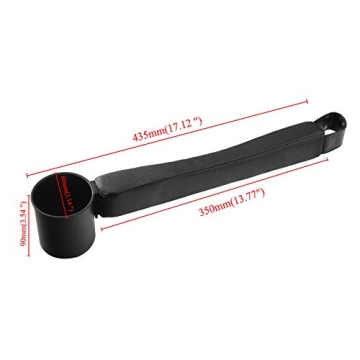 Supin Car Seat Gap Filler with Cup Holder - Black