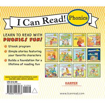 The Berenstain Bears 12-Book Phonics Fun!: Includes 12 Mini-Books Featuring Short and Long Vowel Sou...